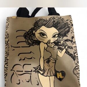 Harajuku Lovers  Canvas Tote with Black Character Graphic